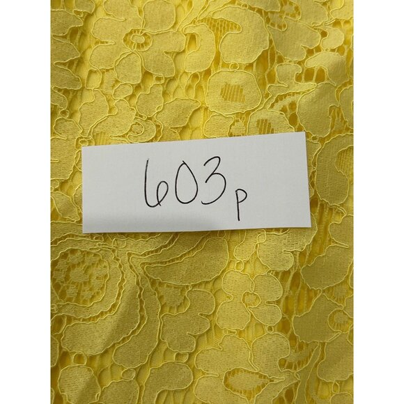 Isaac Mizrahi Live! Floral Lace Tank Top Yellow Sz Large Sleeveless Bohemian - Picture 9 of 10